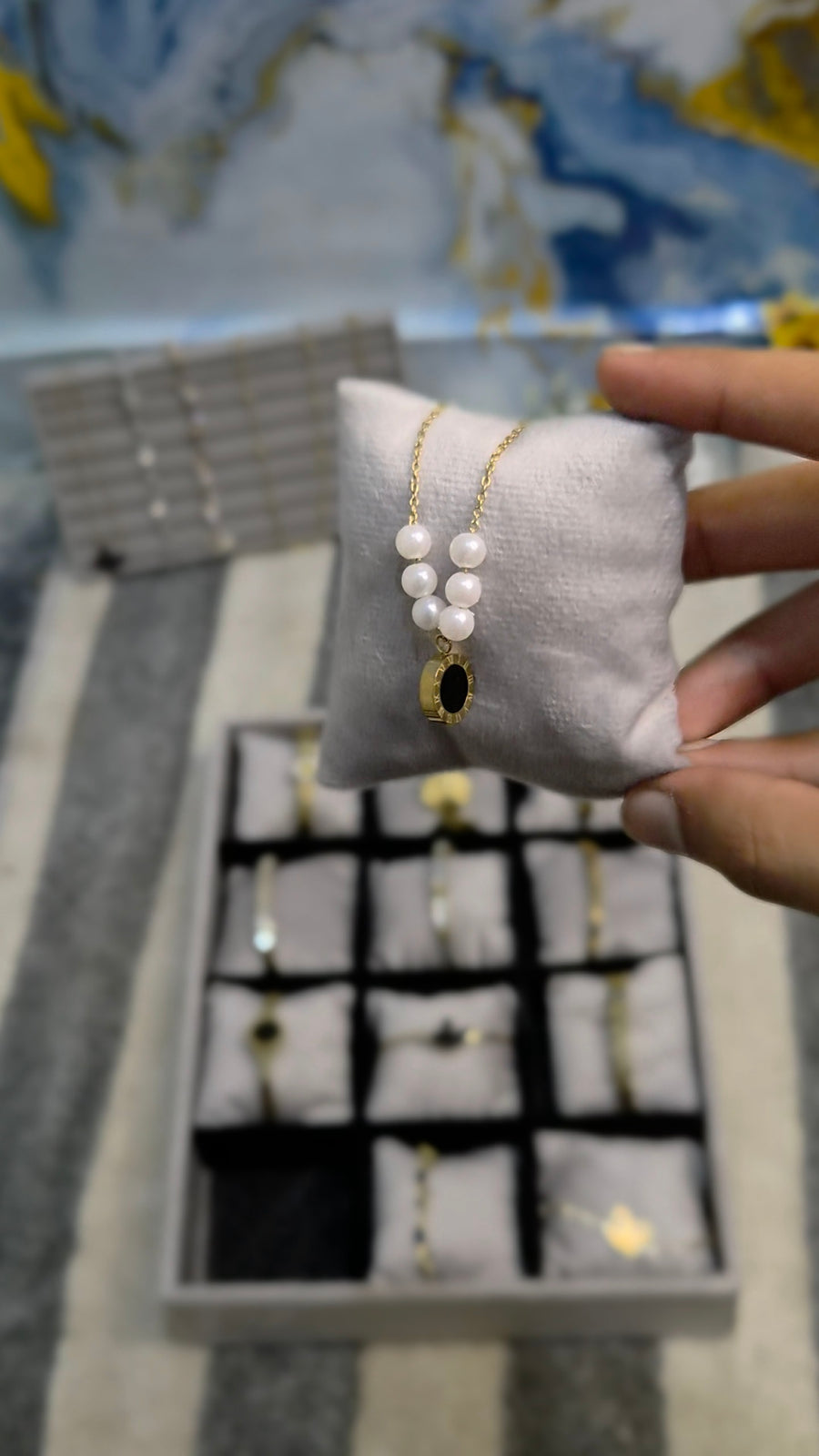 Pearl Charm Bracelet