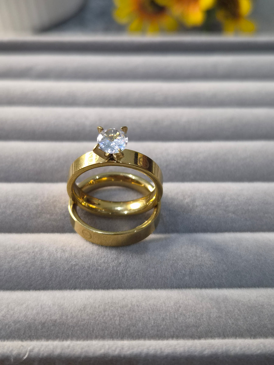 Crystal Gold Ring