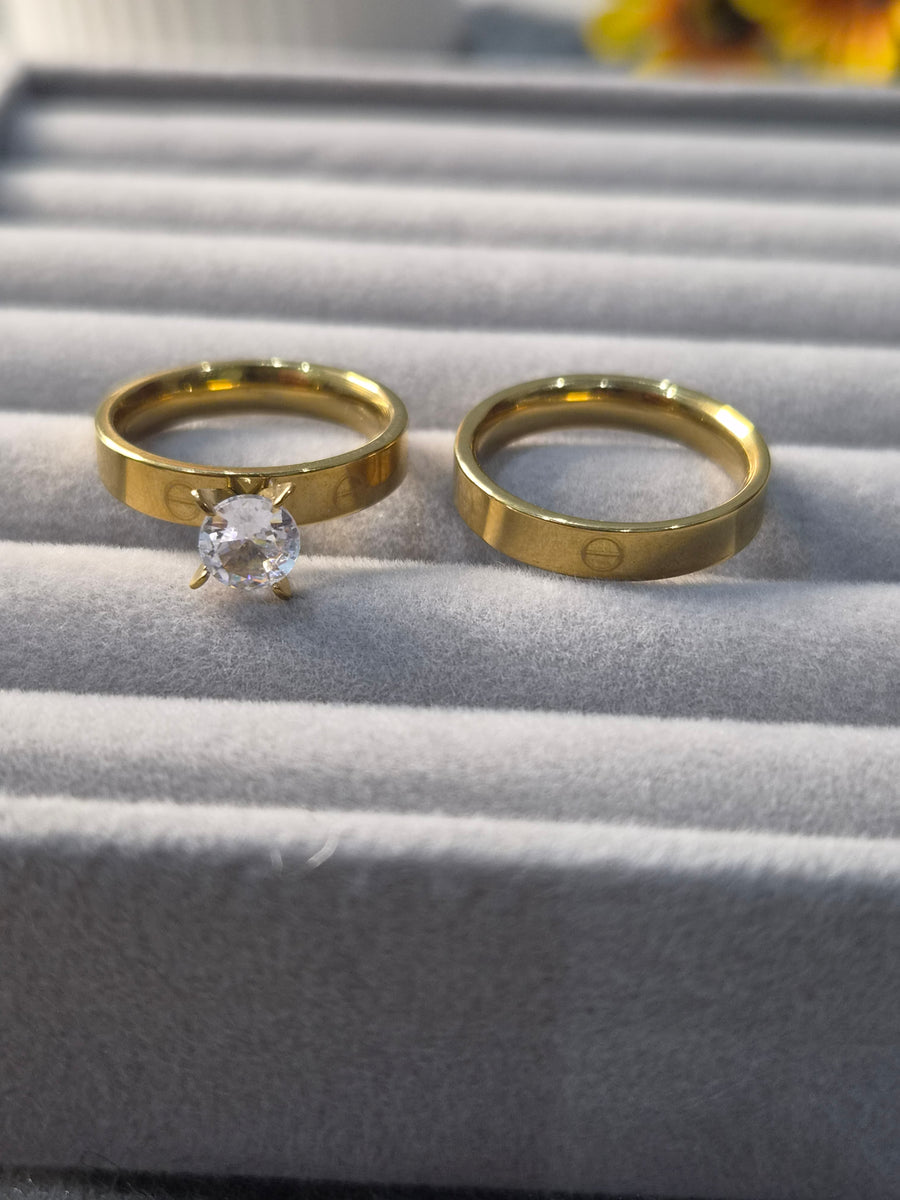 Crystal Gold Ring
