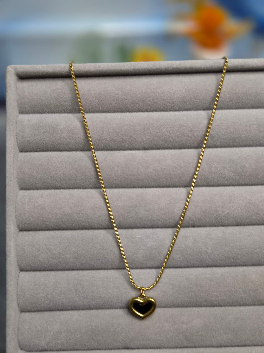 Black Heart Necklace
