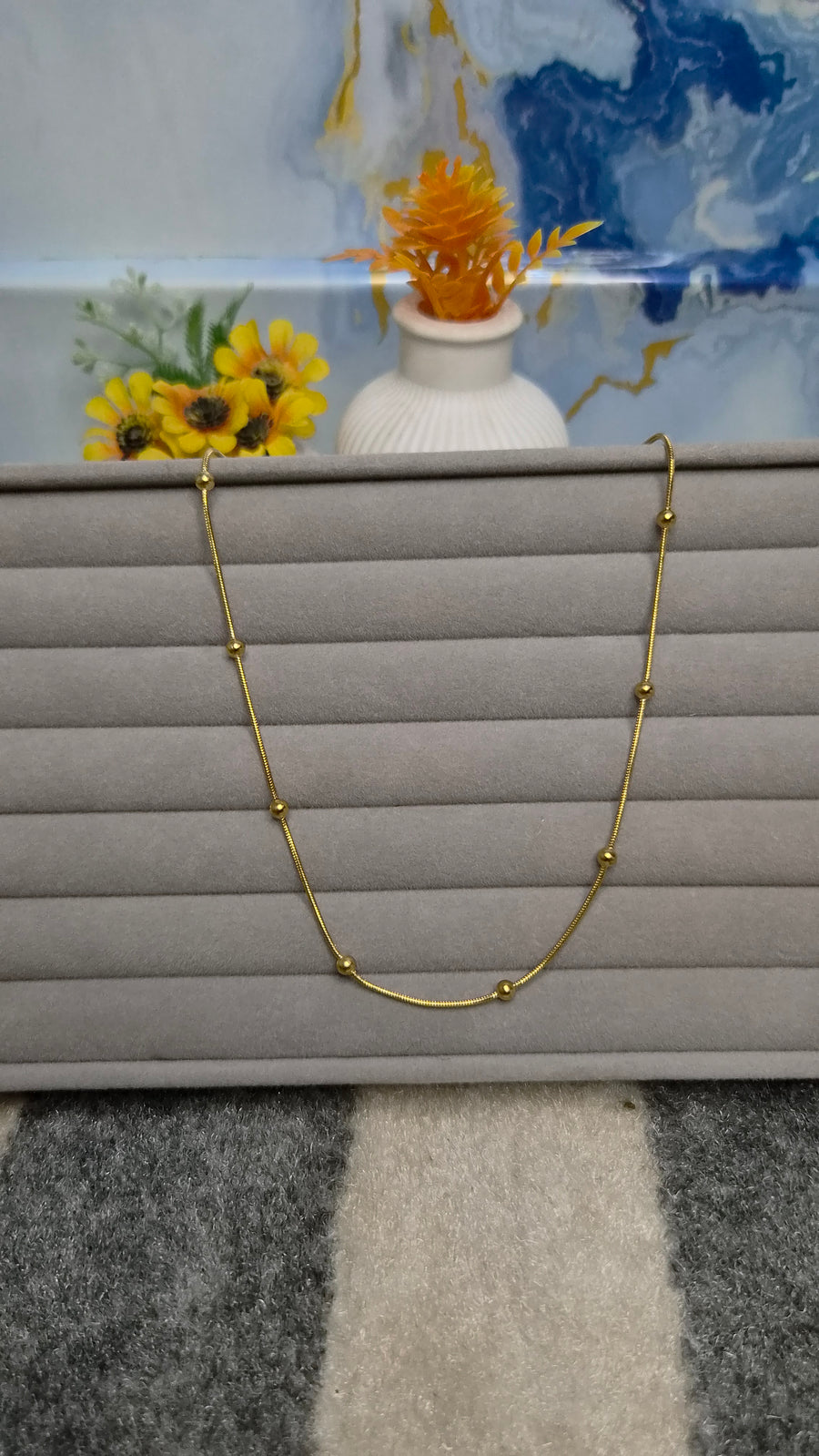 Golden Beaded Necklace