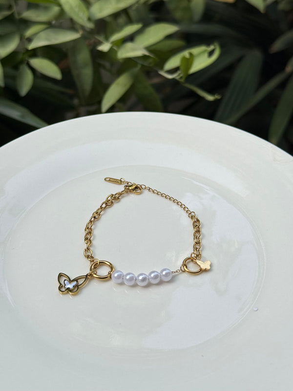 Butterfly Pearl Bracelet