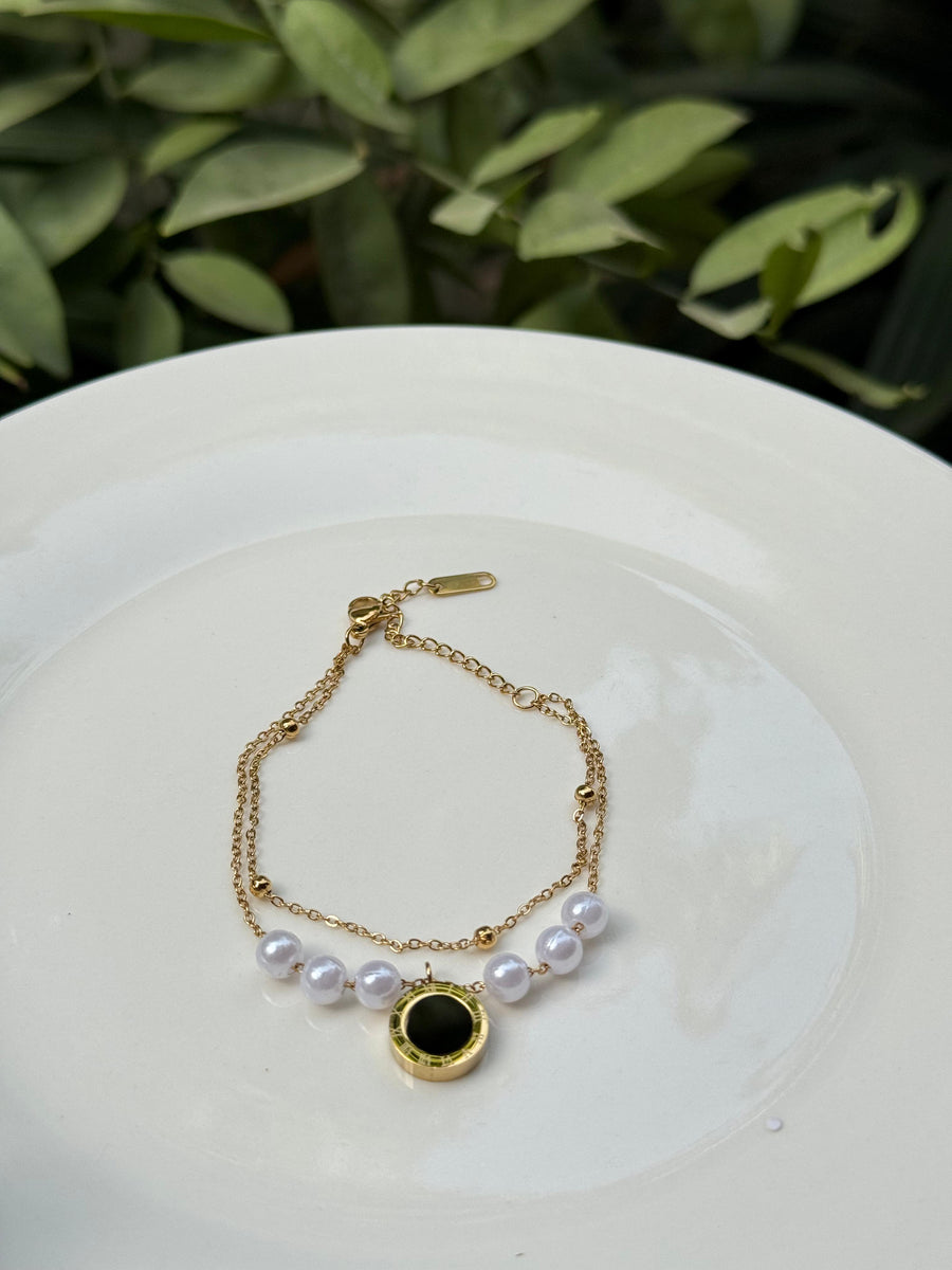 Pearl Charm Bracelet