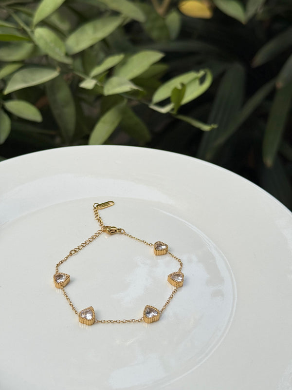 Crystal Heart Bracelet