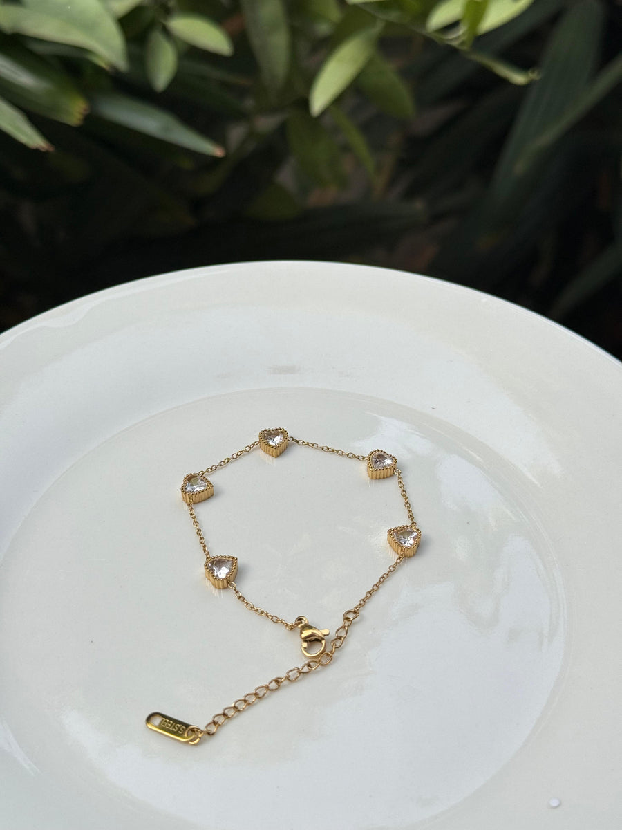 Crystal Heart Bracelet