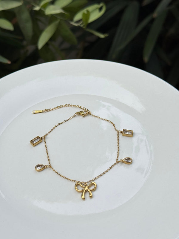 Bow Charm Anklet