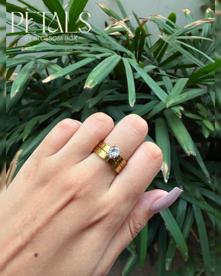 Crystal Gold Ring