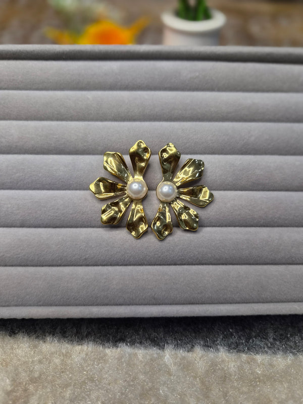 Pearl Flower Earrings
