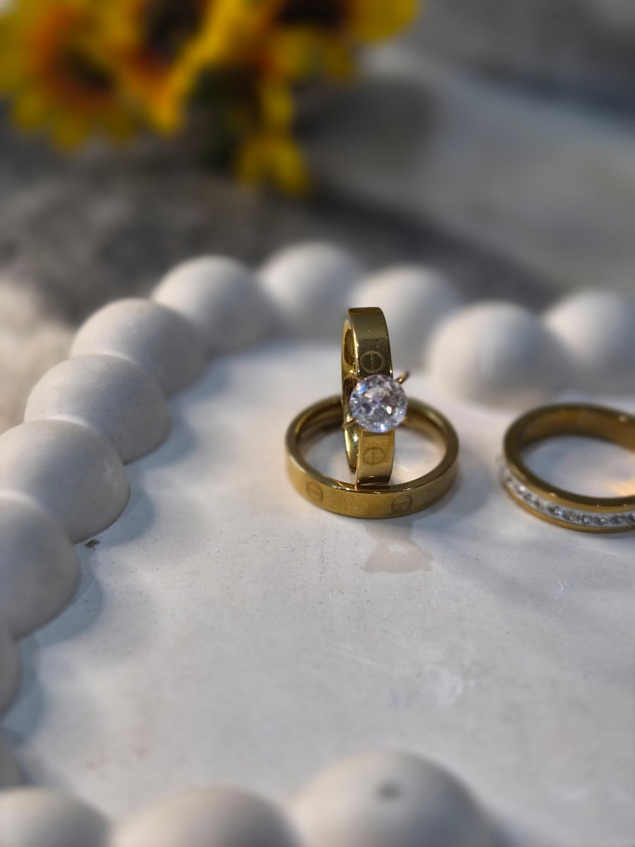 Crystal Gold Ring