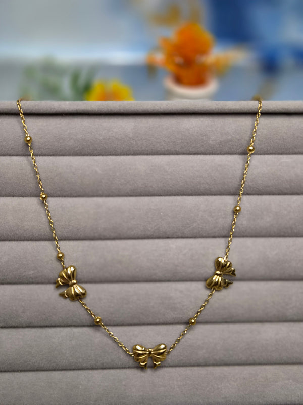 Beaded Bow Necklace