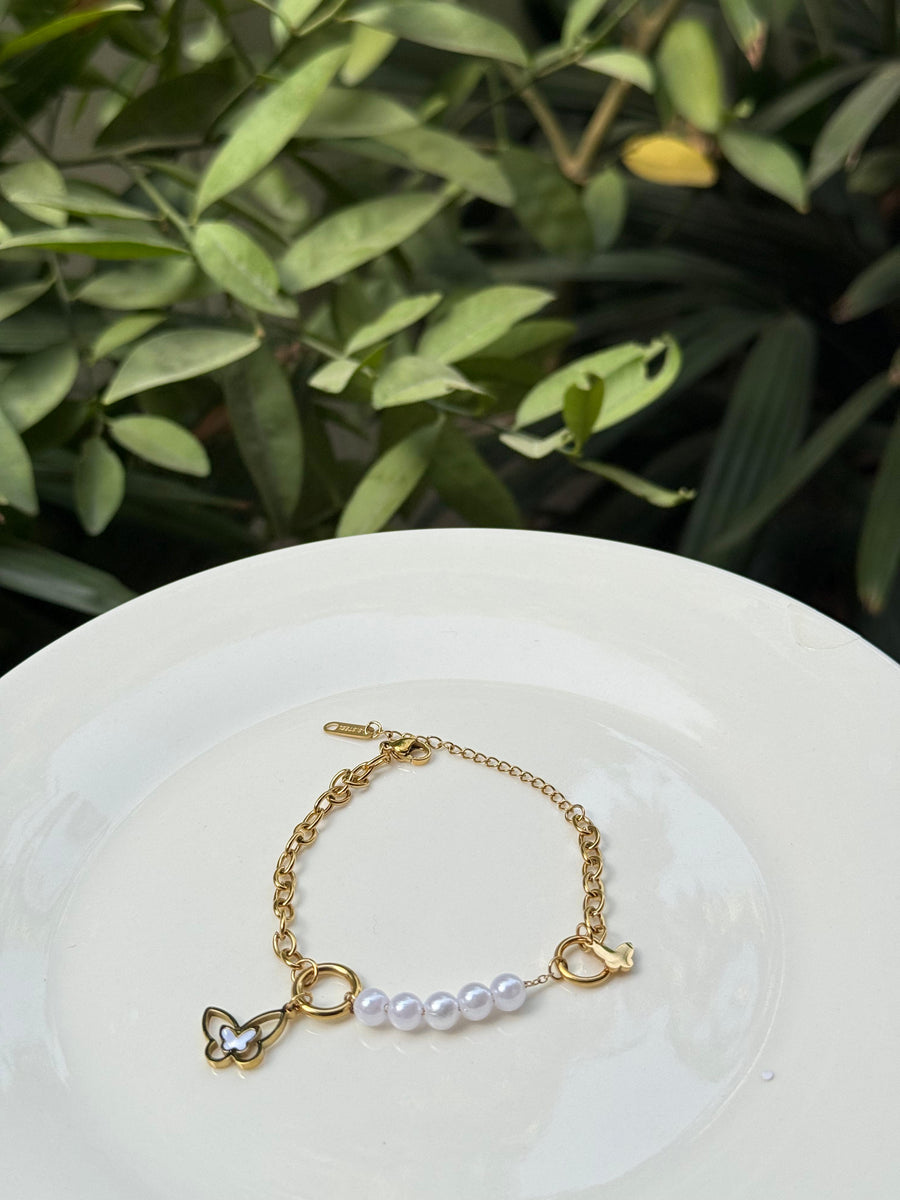 Butterfly Pearl Bracelet