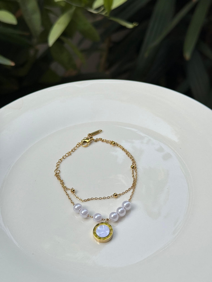 Pearl Charm Bracelet