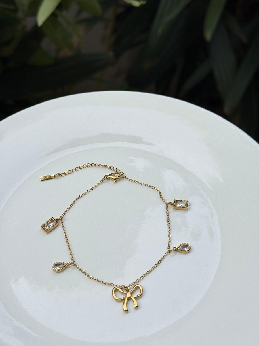 Bow Charm Anklet