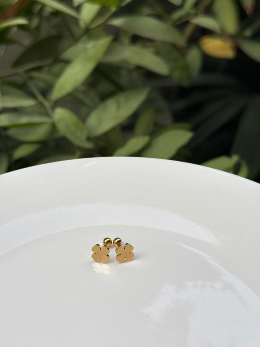 Gold Clover Earrings