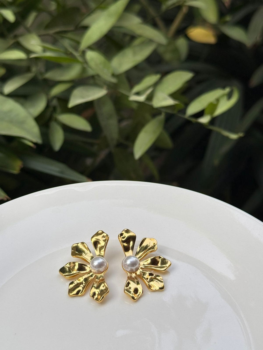 Pearl Flower Earrings