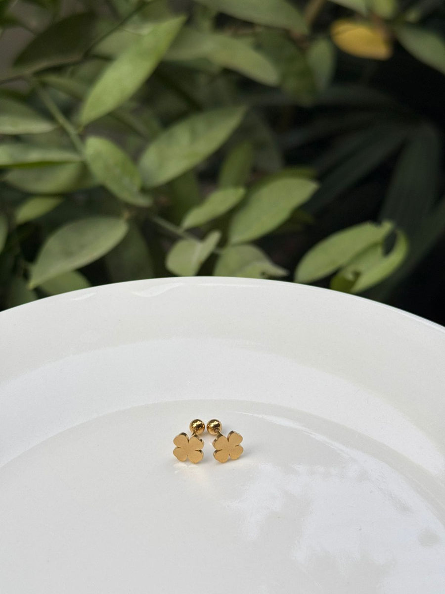Gold Clover Earrings