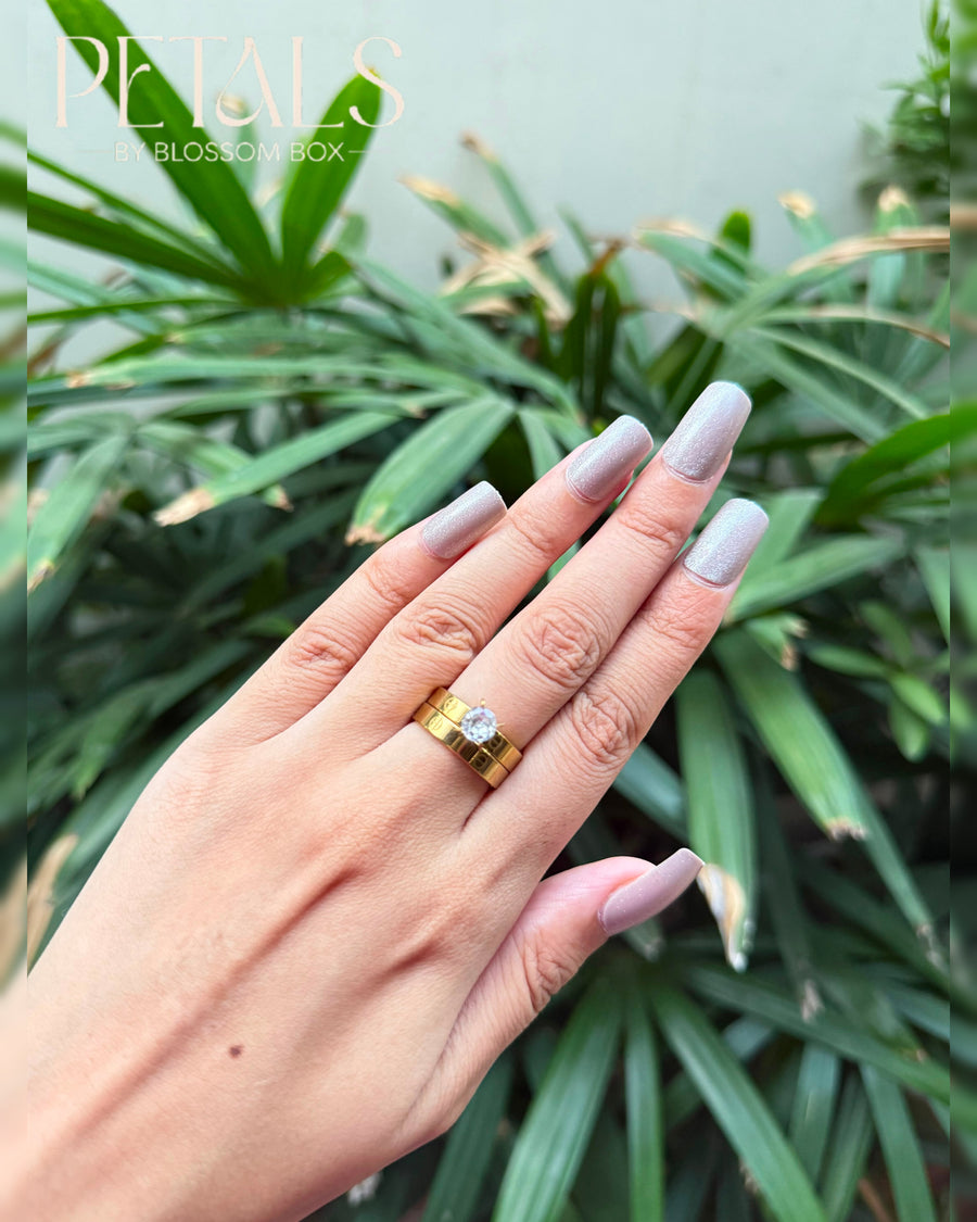 Crystal Gold Ring